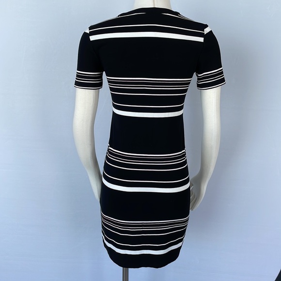 WHBM Short Sleeve Stripe Lace up Shift Dress Size XXS - Picture 11 of 14